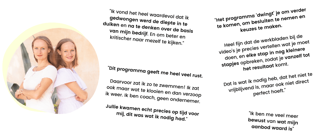 Testimonials Verdubbel je Impact programma desktop